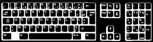 Clavier azerty : casse moderne de l'imprimeur